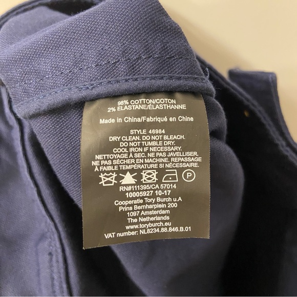 Tory Burch Navy Blue Wide Leg Pants 4 - Picture 7 of 7